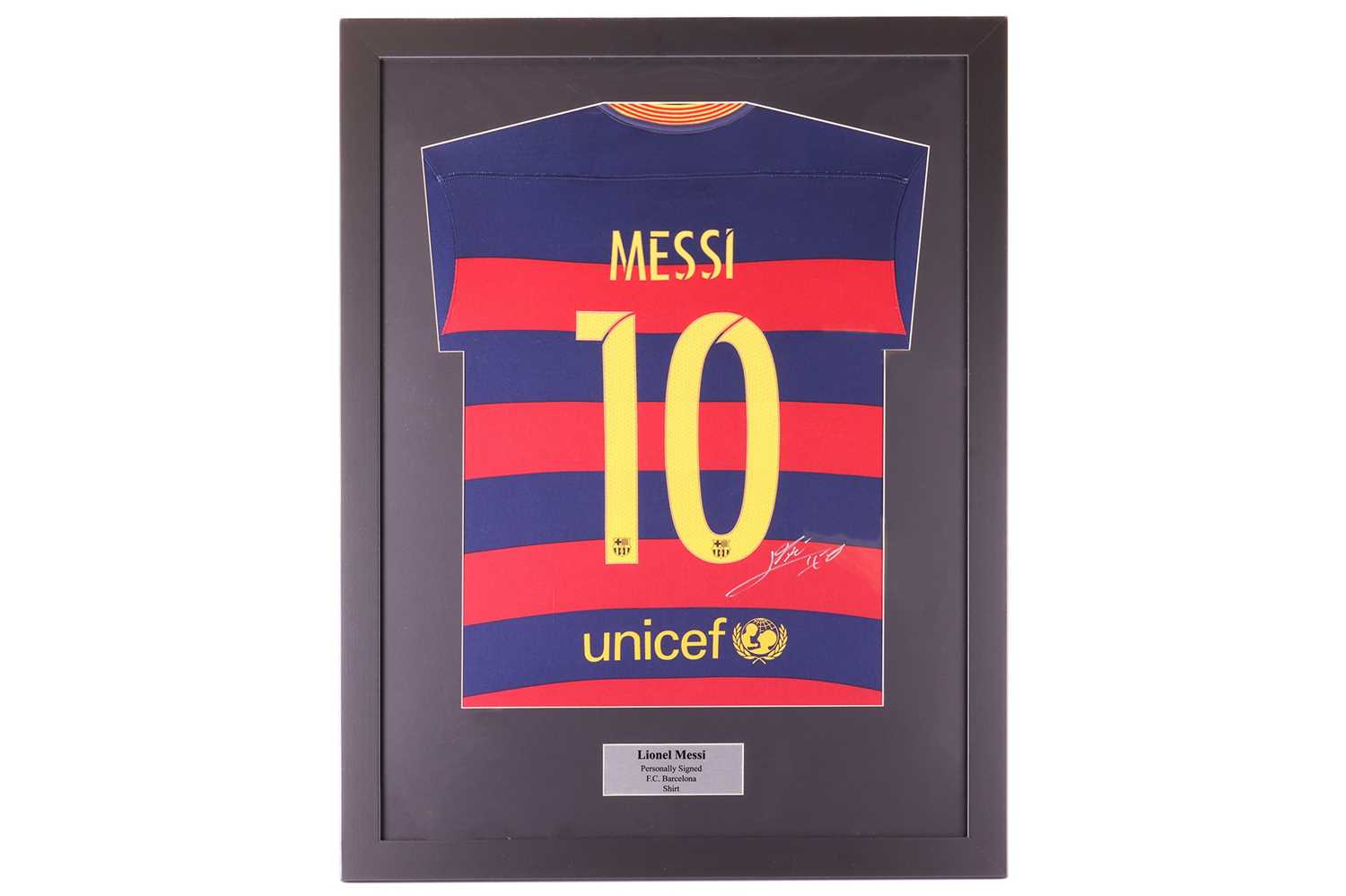 Lot 107 - Lionel Messi: a hand-signed Barcelona football...