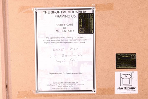 Lot 107 - Lionel Messi: a hand-signed Barcelona football...