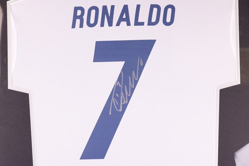 Lot 109 - Cristiano Ronaldo: a hand-signed Real Madrid...
