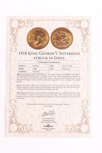 Lot 70 - A cased set of five George V 'WWI War Years'...