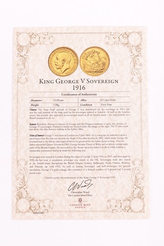 Lot 70 - A cased set of five George V 'WWI War Years'...