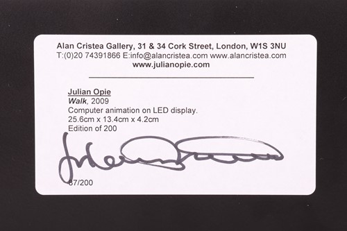 Lot 130 - Julian Opie (b.1958), Walk (2009), signed in...