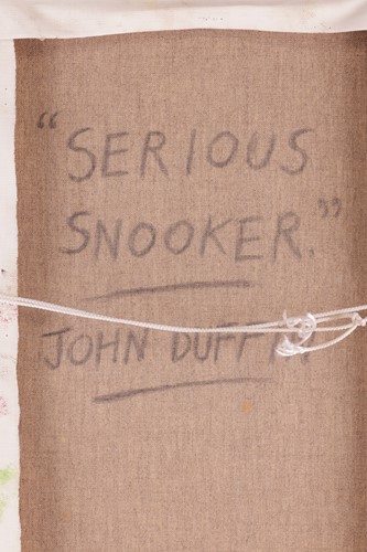 Lot 30 - John Duffin (b.1965), Serious Snooker, signed '...
