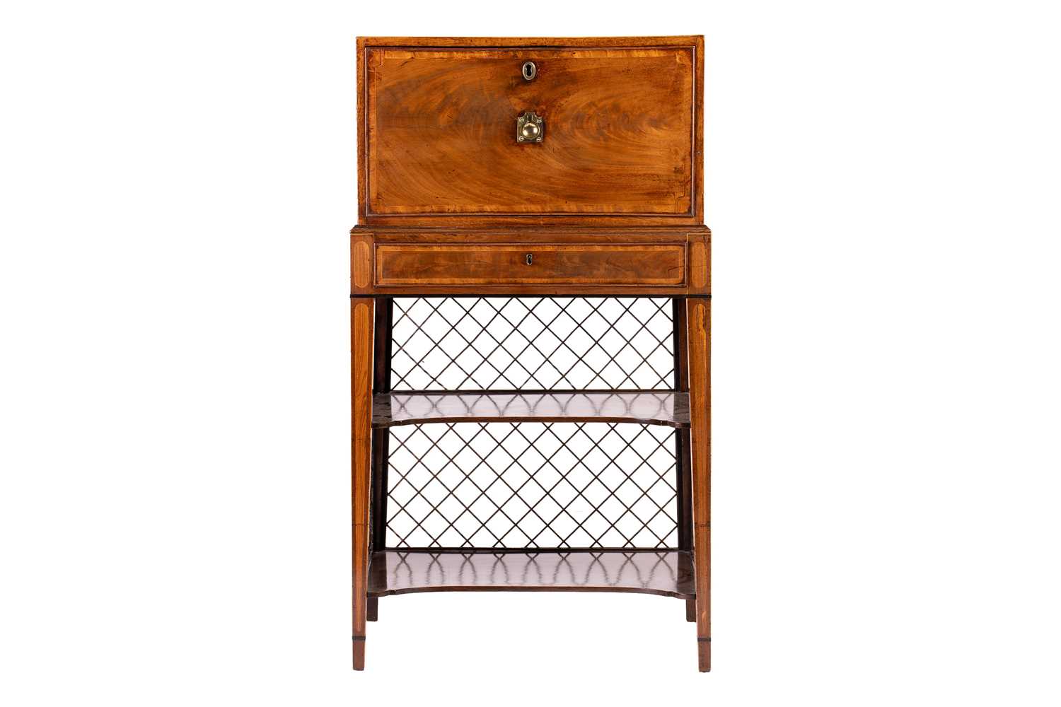 Lot 135 - A Regency-figured mahogany secretaire box