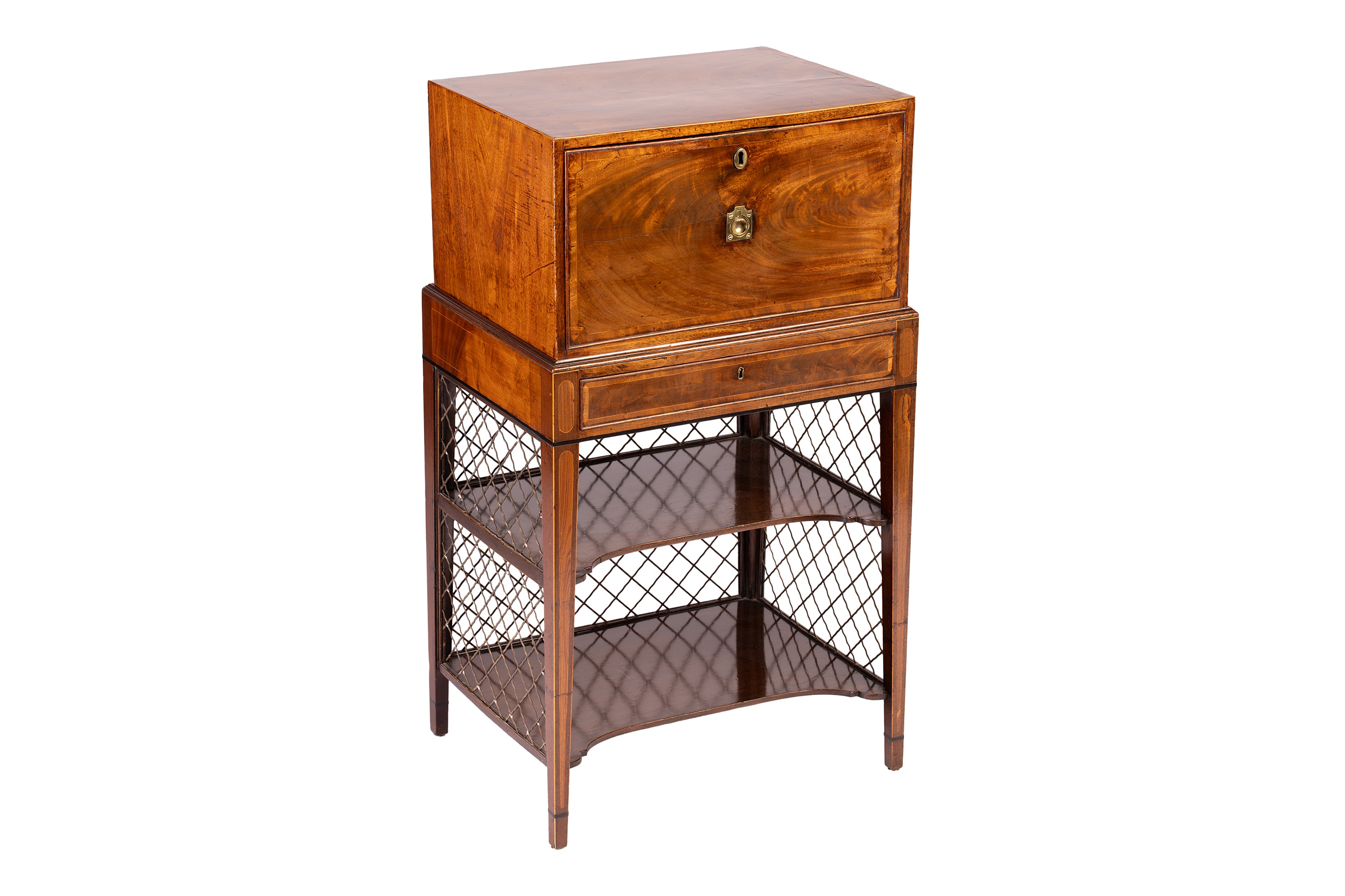 Lot 135 - A Regency-figured mahogany secretaire box