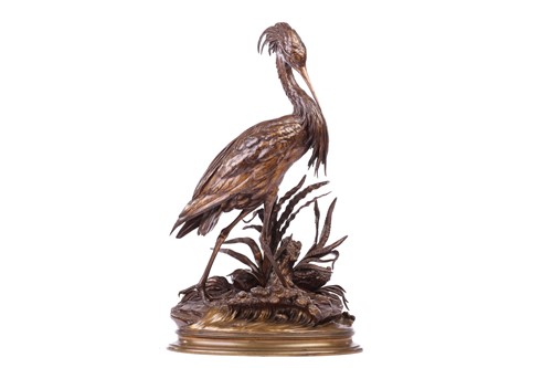 Lot 250 - Jules Moigniez (French 1835-1894), a patinated...