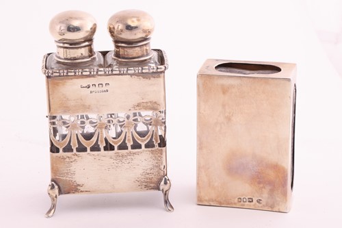 Lot 142 - A collection of silver and plate comprising a...