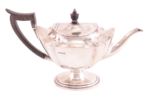 Lot 59 - A large silver teapot by Mappin & Webb,...