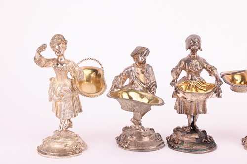 Lot 254 - Garrard & Co. - a set of six silver and parcel-...