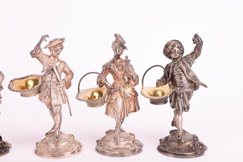 Lot 254 - Garrard & Co. - a set of six silver and parcel-...