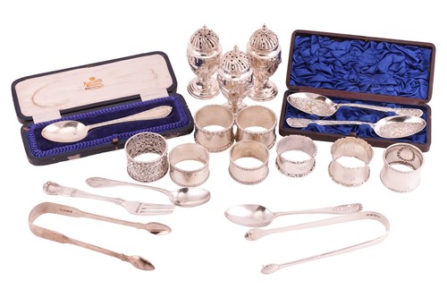 Lot 81 - A collection of silver and silver plate items...