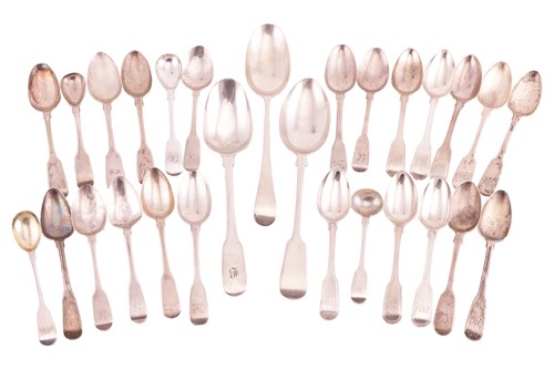Lot 83 - A quantity of mixed Old English pattern spoons...