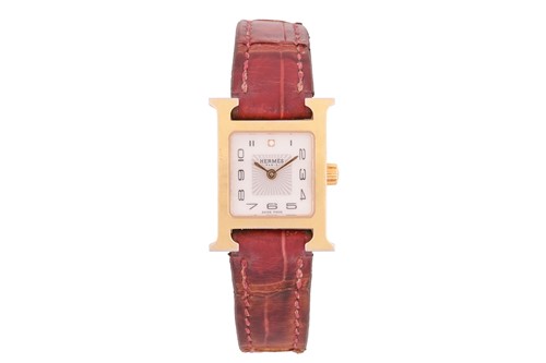 Lot 191 - A Hermès H Heure Ref: HH1.102 ladys wristwatch....