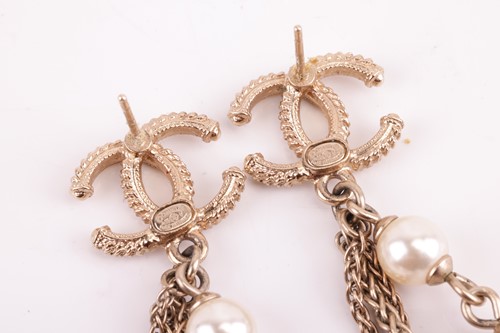 Lot 177 - Chanel - a pair of tassel earrings, circa 2019,...