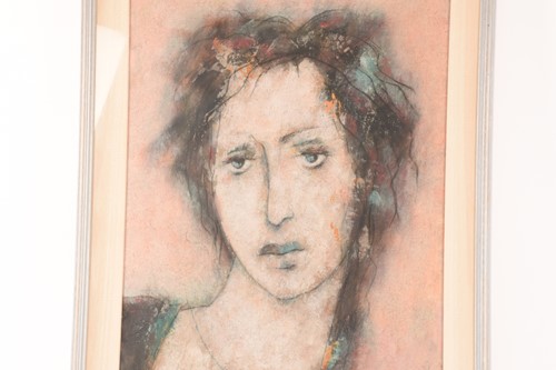 Lot 76 - Derek Menary (Irish,b.1943), 'A Mayo Girl',...