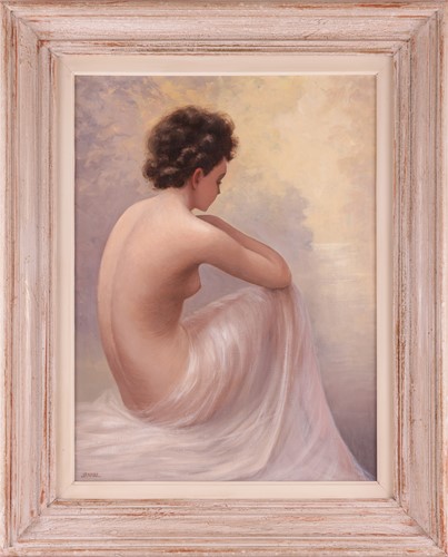 Lot 125 - Jean Jannel (1894 - ?), Seated nude, signed...