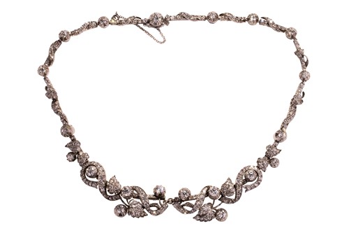 Lot 96 - A late 19th century old cut diamond necklace,...