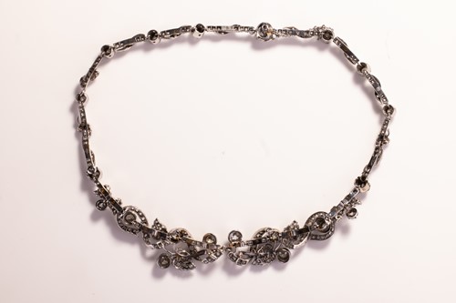 Lot 96 - A late 19th century old cut diamond necklace,...