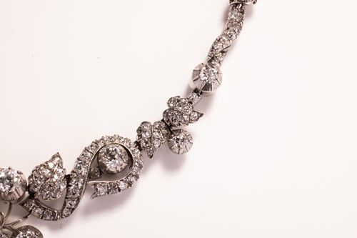 Lot 96 - A late 19th century old cut diamond necklace,...