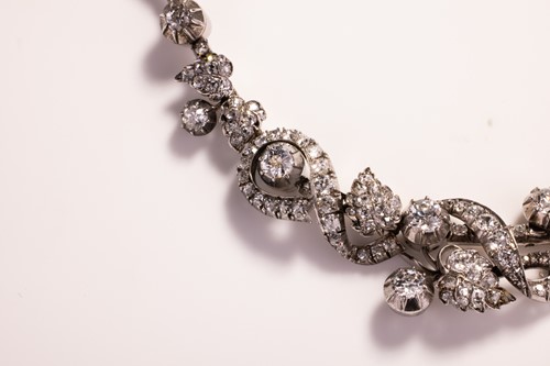 Lot 96 - A late 19th century old cut diamond necklace,...