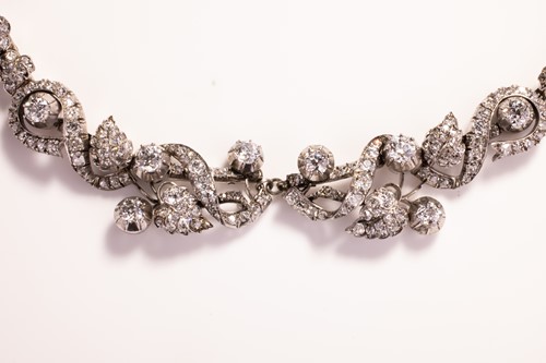 Lot 96 - A late 19th century old cut diamond necklace,...