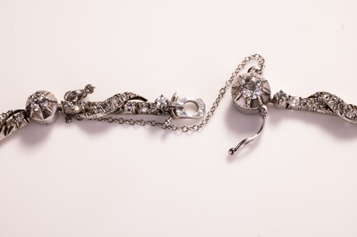 Lot 96 - A late 19th century old cut diamond necklace,...