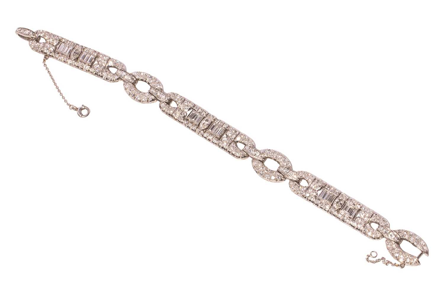 Lot 139 - A diamond bracelet by Waslikoff & Sons, circa...