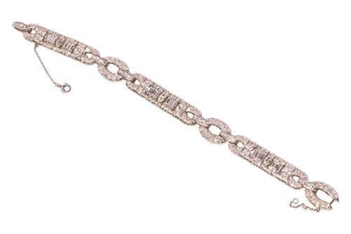 Lot A diamond bracelet by Waslikoff & Sons, circa...