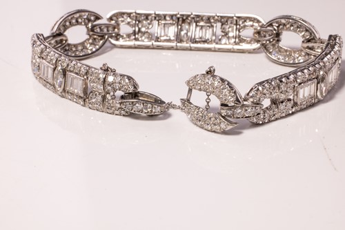 Lot 139 - A diamond bracelet by Waslikoff & Sons, circa...