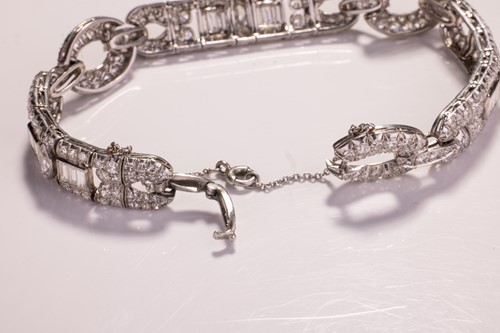 Lot 139 - A diamond bracelet by Waslikoff & Sons, circa...