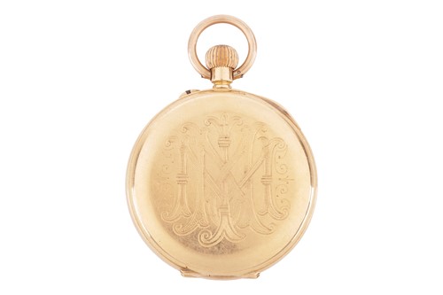 Lot 228 - An 18ct gold pocket fob watch and Albert Chain,...