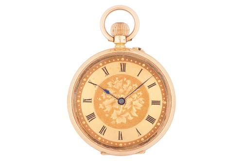 Lot 228 - An 18ct gold pocket fob watch and Albert Chain,...