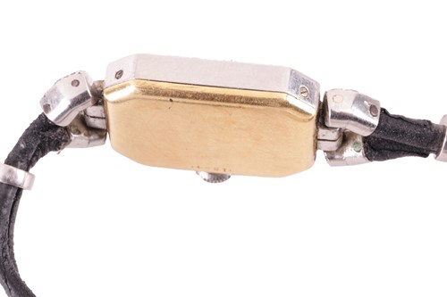 Lot 194 - A Cartier France Diamond set dress watch,...