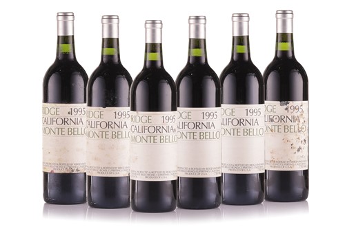 Lot 284 - Six Bottles of Ridge Monte Bello Cabernet...