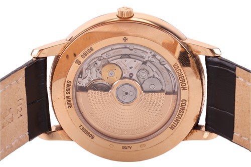 Lot 195 - A Vacheron Constantin Patrimony Rose Gold...