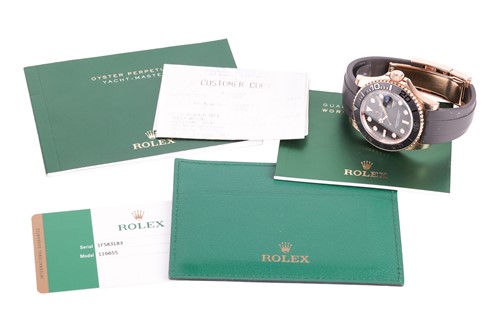 Lot 164 - A Rolex Yacht-Master 40 in rose gold. Ref:...