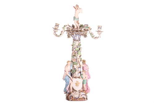 Lot 259 - A large and impressive Meissen figural...