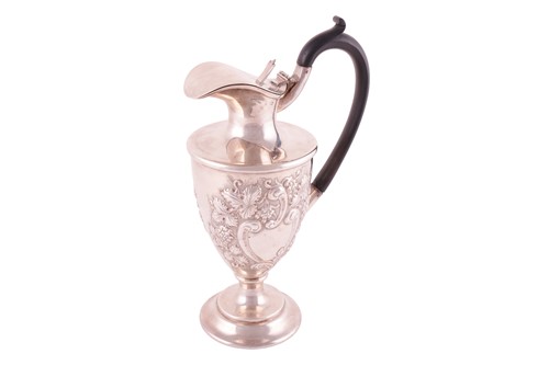 Lot 216 - A Late Victorian silver wine ewer by Edward...