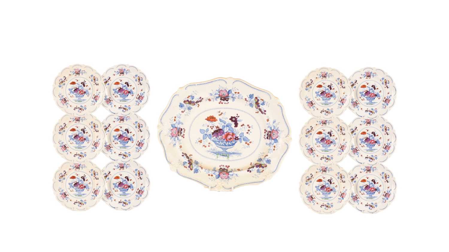 Lot 46 - JWR Ridgway, "Portland Basket" No1547 a part...