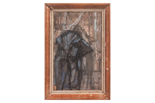 Lot 54 - Albert Irvin (1922 - 2015), Hooded Rain Figure,...