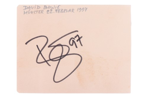 Lot 11 - David Bowie: a loose signed page from an...