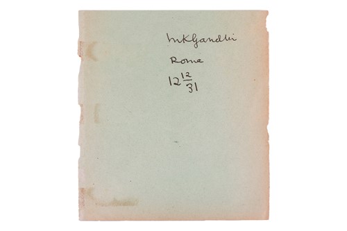 Lot 1 - Mahatma Gandhi (1869-1948): a loose page with...