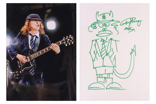 Lot 13 - Angus Young (b.1955) Australian, musician with...