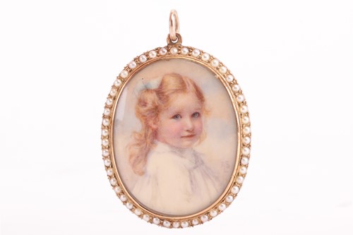 Lot An early 20th-century portrait miniature...