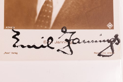 Lot 75 - Emil Jannings (1884-1950) Swiss-German actor,...