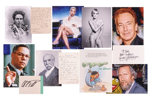 Lot 37 - A mixed group of six celebrity and notable...