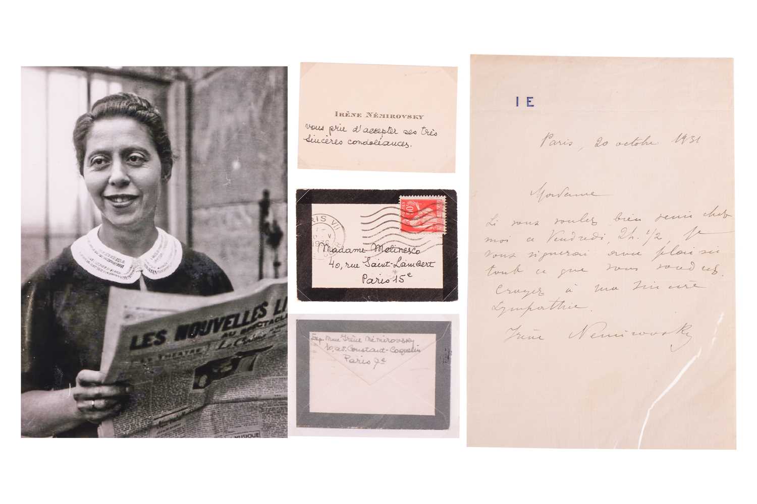 Lot 64 - Irene Nemirovsky (1903-1942) Ukranian novelist,...