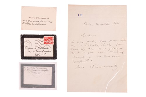 Lot 64 - Irene Nemirovsky (1903-1942) Ukranian novelist,...