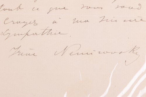 Lot 64 - Irene Nemirovsky (1903-1942) Ukranian novelist,...