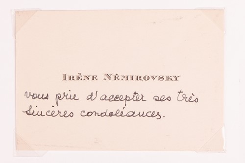 Lot 64 - Irene Nemirovsky (1903-1942) Ukranian novelist,...